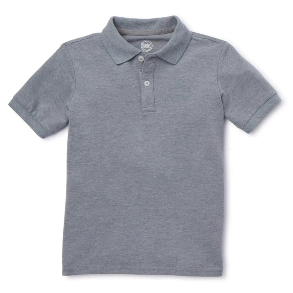 NWT Wonder Nation Gray Polo Shirt Classic Design